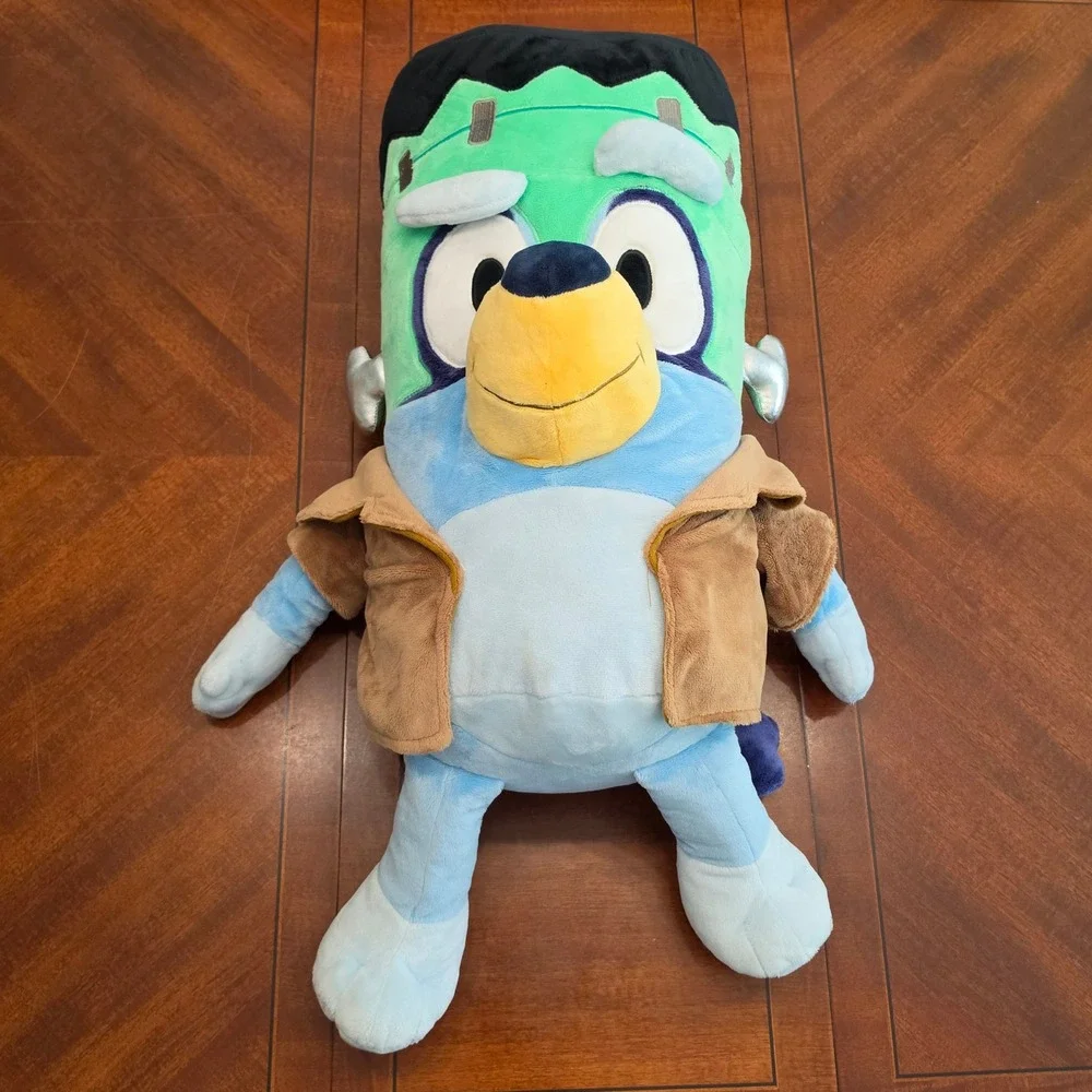 Dan Dee Plush 24in Bluey Frankenstein Halloween Large Stuffed Toy Blue Green